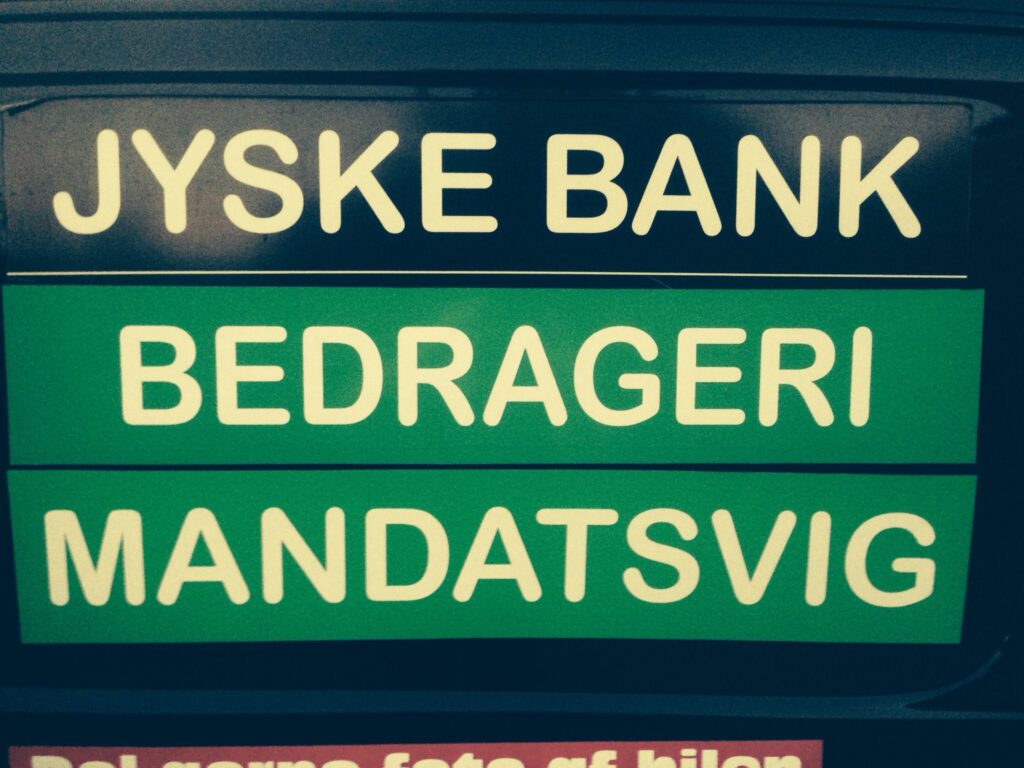 Jyske Banks Fundament When Danish banks deceive their customers. The customer is usually the small one But make no mistake about the size. Customer gives the entire board a slap, in i cortroom 30/9-2019 BS 1-698/2015 / Jyske Bank Board Member Philip Baruch wrote May 31, 2016. That the bank, is informed that the customer has reported JYSKE BANK to the police, for, among other things, fraud And that the group management, took such notice with serenity Meanwhile, the members of the group management, continue to support whether Jyske Bank's continued fraud thus the customer continues to be exposed to the bank's million fraud to this day. A case that is being negotiated on September 30 and October 1, 2019 in the City Court of Viborg. Fra Twitter med link til banknyt dk @Finansmin @Justisdep @Statsmin #Justitsministeriet #Statsministeriet #Finansministeriet #Finanstilsynet #Finance #stokes #banks #dkpol #Banking #NSA #FBI #Denmark #JyskeBank #DanskeBank #Nordea #Rådgivning #Sparnord #Jysk #JyskeBankBoxen